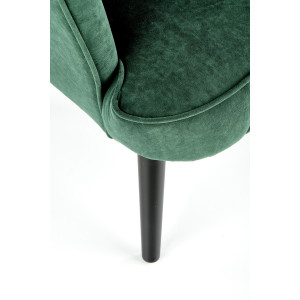 WINSLOW modern bársony fotel – sötétzöld