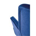 WINSLOW modern bársony fotel – sötétkék