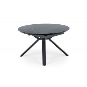 ALMERA bővíthető étkezőasztal 130–180 cm – fekete márvány / fekete