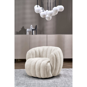 COCOON modern forgófotel – krém