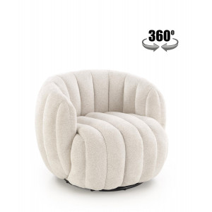 COCOON modern forgófotel – krém