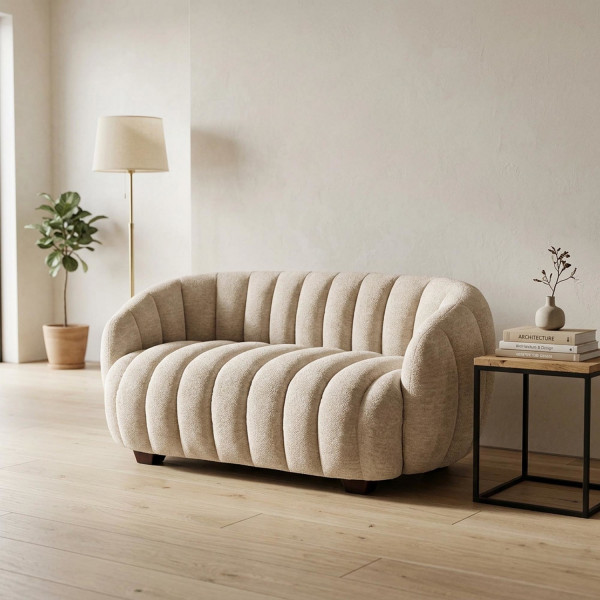 COCOON modern 2 személyes kanapé – krém