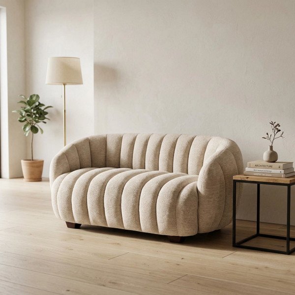 COCOON modern 2 személyes kanapé – krém