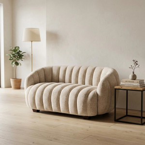 COCOON modern 2 személyes kanapé – krém HALMAR