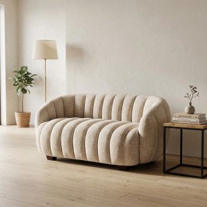 COCOON modern 2 személyes kanapé – krém HALMAR