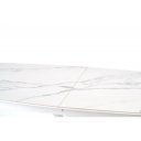 CASTELLI bővíthető étkezőasztal 160–200 cm – fehér márvány / fehér