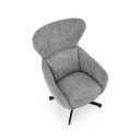 HUXLEY modern forgófotel lábtartóval – szürke