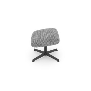 HUXLEY modern forgófotel lábtartóval – szürke