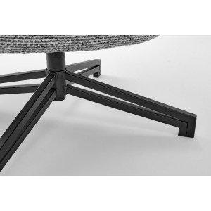 HUXLEY modern forgófotel lábtartóval – szürke