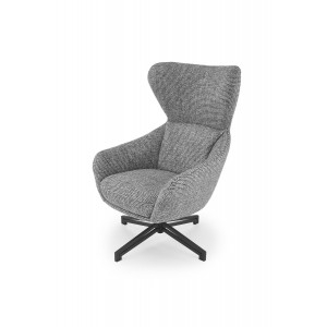 HUXLEY modern forgófotel lábtartóval – szürke