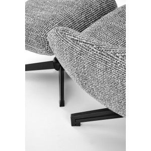 HUXLEY modern forgófotel lábtartóval – szürke