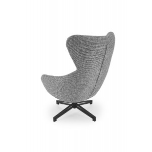 HUXLEY modern forgófotel lábtartóval – szürke