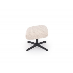 HUXLEY modern forgófotel lábtartóval –  bézs