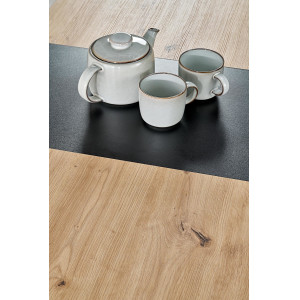 ARTESIA bővíthető étkezőasztal 120–158 cm – Artisan tölgy / fekete