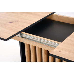 ARTESIA bővíthető étkezőasztal 120–158 cm – Artisan tölgy / fekete