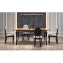 ASHFORD bővíthető étkezőasztal 160–240 cm – sötét tölgy / fekete