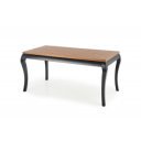 ASHFORD bővíthető étkezőasztal 160–240 cm – sötét tölgy / fekete