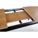 ASHFORD bővíthető étkezőasztal 160–240 cm – sötét tölgy / fekete