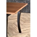 ASHFORD bővíthető étkezőasztal 160–240 cm – sötét tölgy / fekete