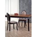 ASHFORD bővíthető étkezőasztal 160–240 cm – sötét tölgy / fekete