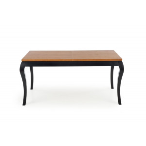 ASHFORD bővíthető étkezőasztal 160–240 cm – sötét tölgy / fekete