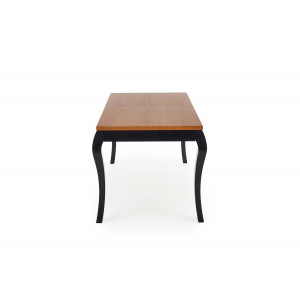 ASHFORD bővíthető étkezőasztal 160–240 cm – sötét tölgy / fekete