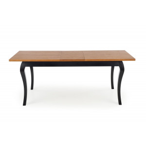 ASHFORD bővíthető étkezőasztal 160–240 cm – sötét tölgy / fekete
