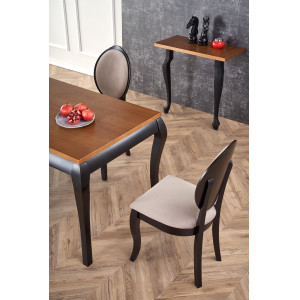 ASHFORD bővíthető étkezőasztal 160–240 cm – sötét tölgy / fekete