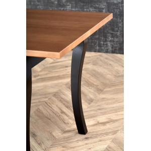 ASHFORD bővíthető étkezőasztal 160–240 cm – sötét tölgy / fekete