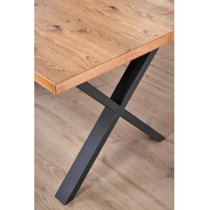 VALCER bővíthető étkezőasztal 160–250 cm – világos tölgy / fekete