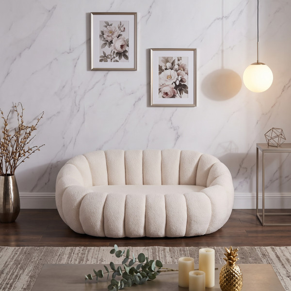 AUREL modern 2 személyes kanapé – krém