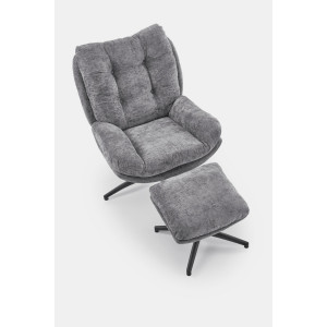 NEXUS modern forgófotel lábtartóval – szürke