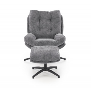 NEXUS modern forgófotel lábtartóval – szürke