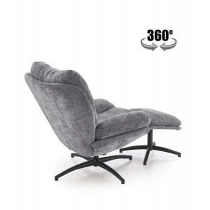 NEXUS modern forgófotel lábtartóval – szürke