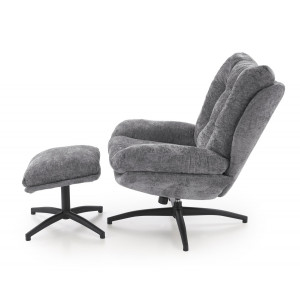 NEXUS modern forgófotel lábtartóval – szürke