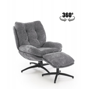 NEXUS modern forgófotel lábtartóval – szürke