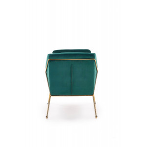 SAVOY modern bársony fotel – sötétzöld
