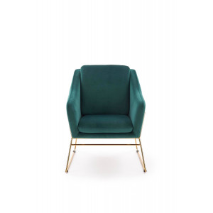 SAVOY modern bársony fotel – sötétzöld