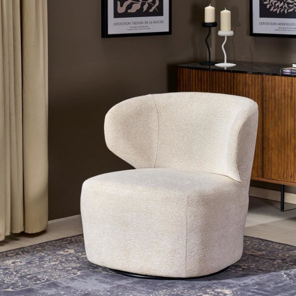 ALDEN modern forgófotel – bézs