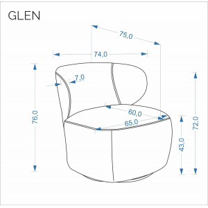 ALDEN modern forgófotel – bézs