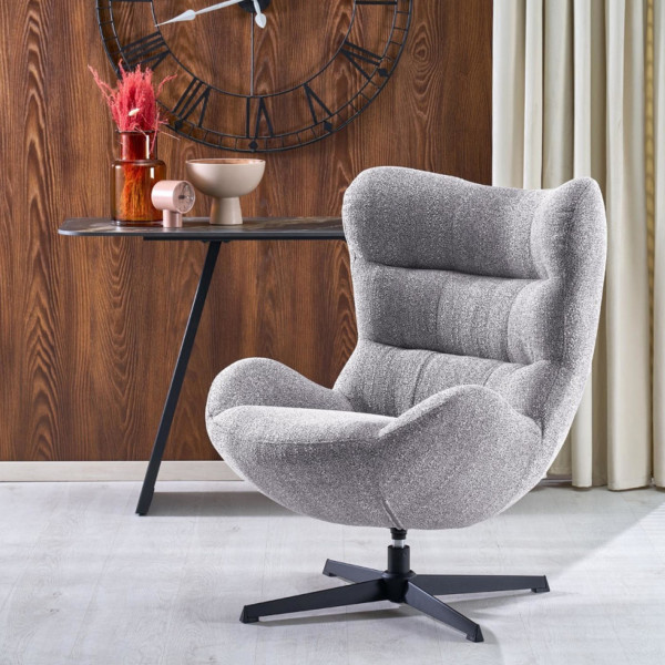 PRESTON modern fotel – szürke