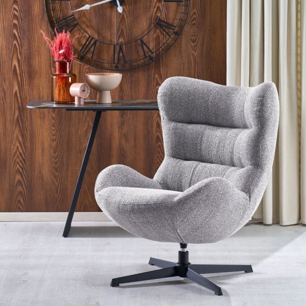 PRESTON modern fotel – szürke