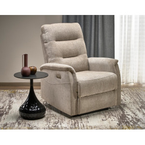 BRADLEY elektromos relaxfotel – bézs