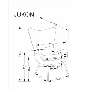 PAXTON modern fotel – szürke