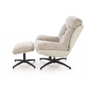 KENDRICK modern fotel lábtartóval – bézs