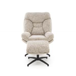 KENDRICK modern fotel lábtartóval – bézs