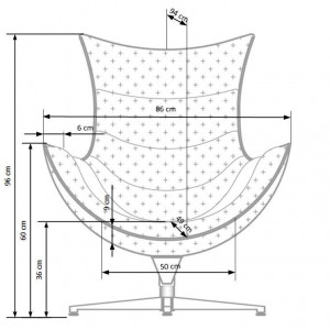 FALCON modern forgófotel – fehér