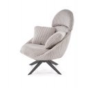HAYDEN modern kordbársony fotel – cappuccino