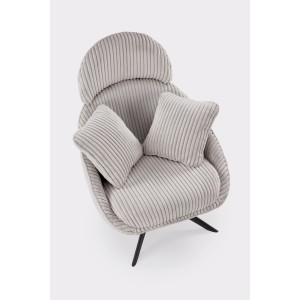 HAYDEN modern kordbársony fotel – cappuccino
