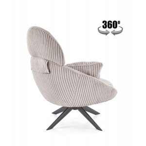 HAYDEN modern kordbársony fotel – cappuccino